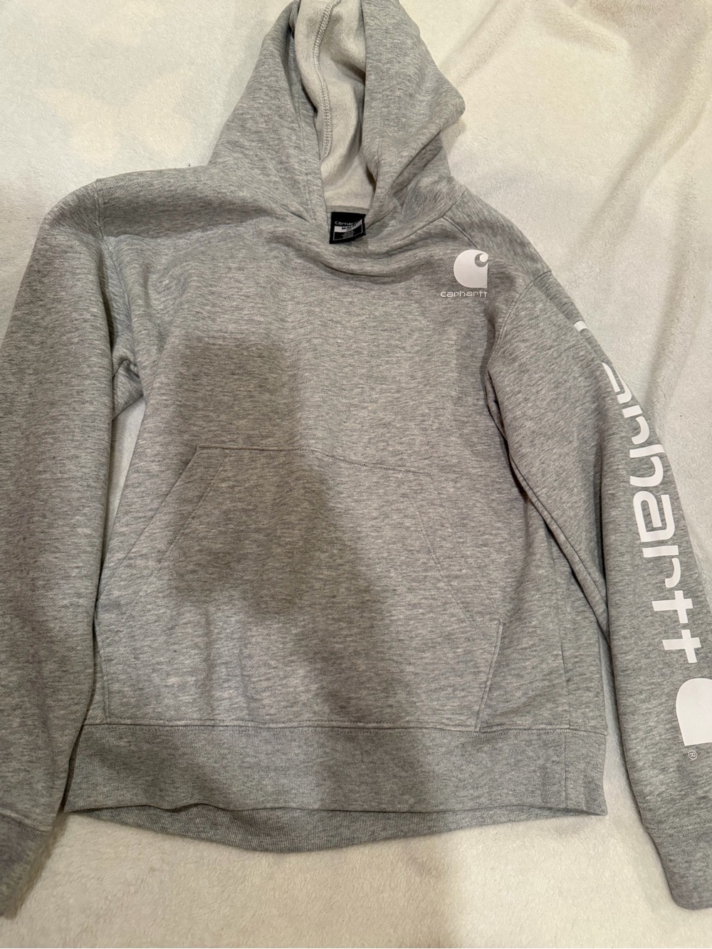 Carhartt Kids Gray Logo Crewneck Hoodie